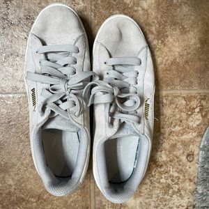 Puma grey suede sneakers